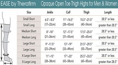 Ease Opaque Thigh Highs, Long, (Size: S) 20-30mmHg Sand by Therafirm