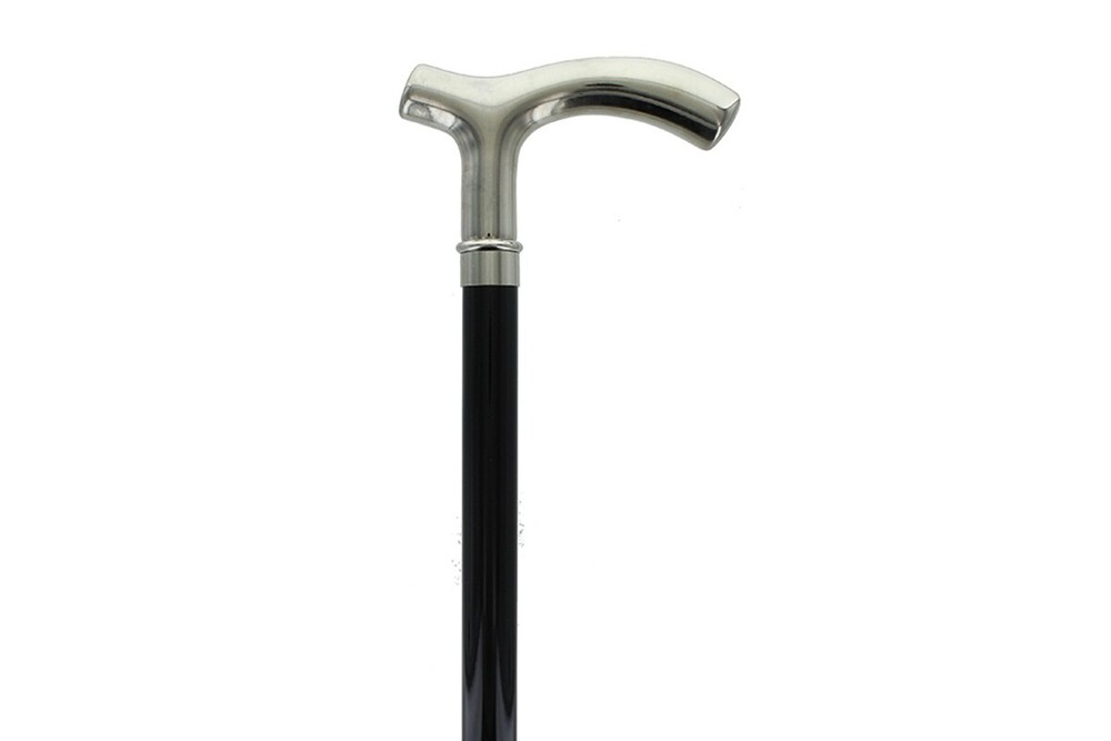 Fritz Handle Cane, Smooth Nickel Plated Men’s Formal Cane Oerre
