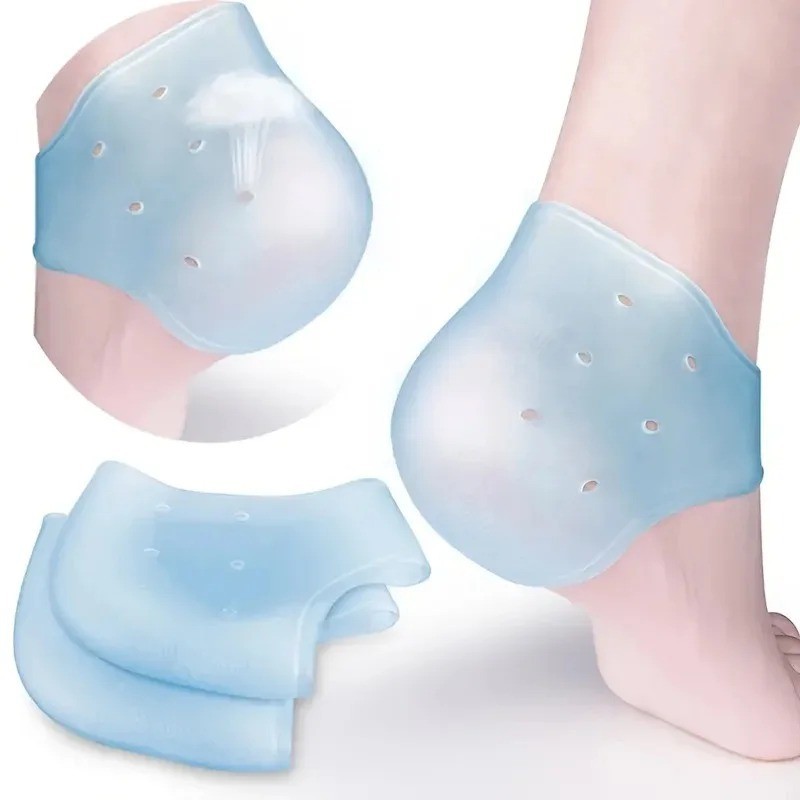 Silicone Gel Heel Protectors Cups Cushion Inserts Cracked Heels Plantar Fasciiti