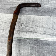 Natural Hardwood Walking Stick Cane Rustic Handcrafted Hiking Staff 39 Inch Bark