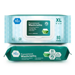 Adult Body Wipes 80 Count, Extra Soft Aloe Vera, Large Disposable Cleansing Wipe