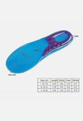 1Pair Silicone Insoles for Shoes Orthotic Arch Support Insole Soft Shoe Inserts.