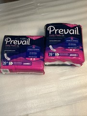 2 Prevail Incontinence Bladder Maximum Absorbency Control Pads, Long, 39 Count