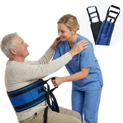 Transfer Sling with Metal Buckle, 6 Reinforced Straps & Hand Grips, Lift Aid for