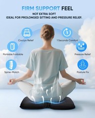 Foldable Gel Memory Foam Seat Cushion – Ideal for Office Chairs & Air Travel