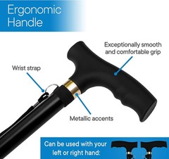Lightweight Height Adjustable Corrosion Resistant Aluminum Walking Cane