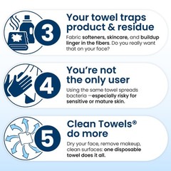 Clean Skin Club Clean Towels Xl 100 Usda Biobased Face Towel Disposable Face