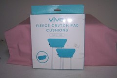 Vive Fleece Crutch Pad Cushions Color: Teal 1 Pair NEW in Box