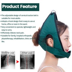 1PCS Hanging Neck Stretcher Cervical Pain Relief Traction Belt Device Adjustable