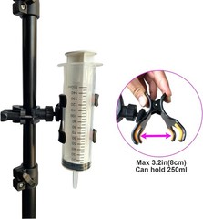 Portable 43-Inch Adjustable Feeding Tube & Pump Stand with Clamp