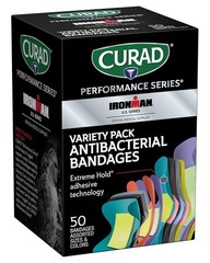 CURAD Performance Series IRONMAN Antibacterial Bandages, Extreme Hold…