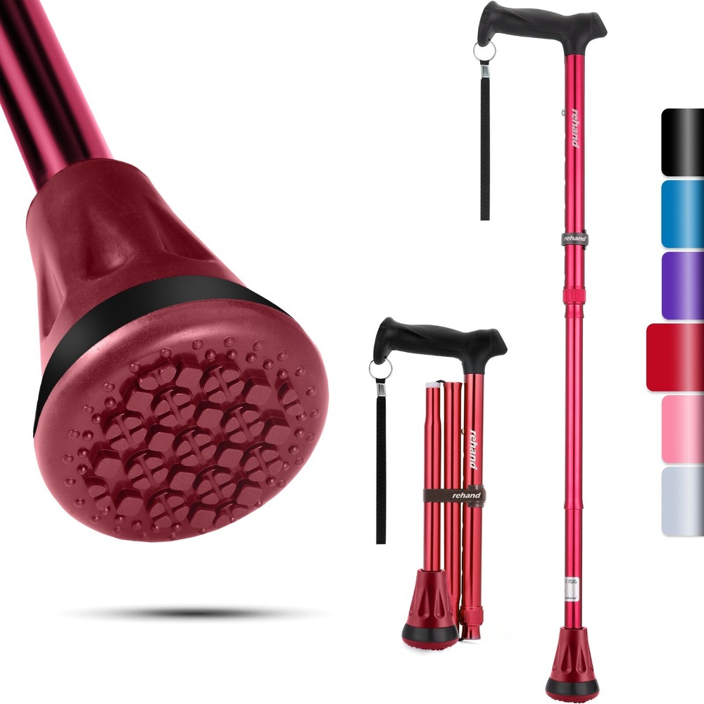 Adjustable Foldable Walking Cane for Seniors – Lightweight Heavy Duty Canes