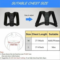 Adjustable Posture Corrector Brace for Men – Universal Fit Upper Back, Shoulder