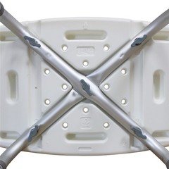 Adjustable Height Non-Slip Shower/Bath Stool, Plastic/Aluminum, 51x31cm