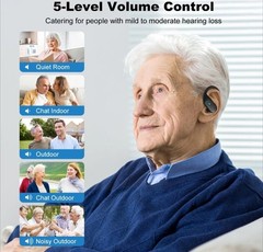 Bluetooth Hearing Aids for Seniors, Rechargeable Hearing Aid Earbuds for Hear…