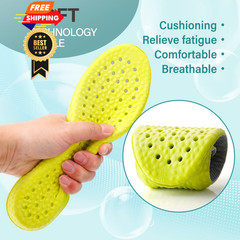 WLLHYF 1 Pair Memory Foam Shoe Insoles, Prevent Foot Odor Men: US 8-9.5, Gray