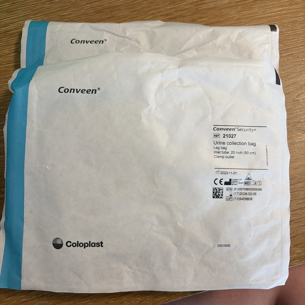 Conveen Security+ 1000 mL Urinary Leg Bag 21027 Quantity 2