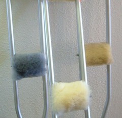 1 PAIR HAND GRIP Pads ONLY comfort CRUTCH HANDLES Just Merino Sheepskin USA Made