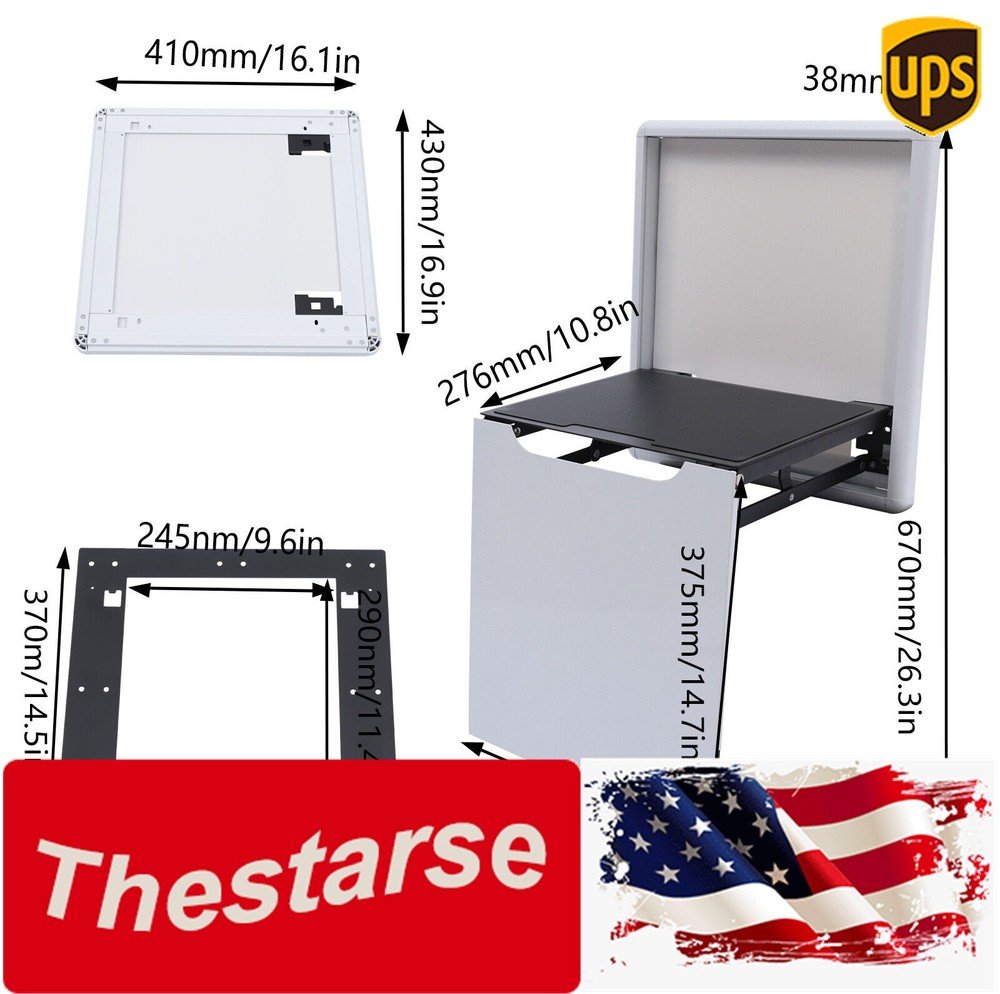 Folding Chair Wall-Mounted L-shaped Shoe-Changing Stool Seat Chair for Entryway