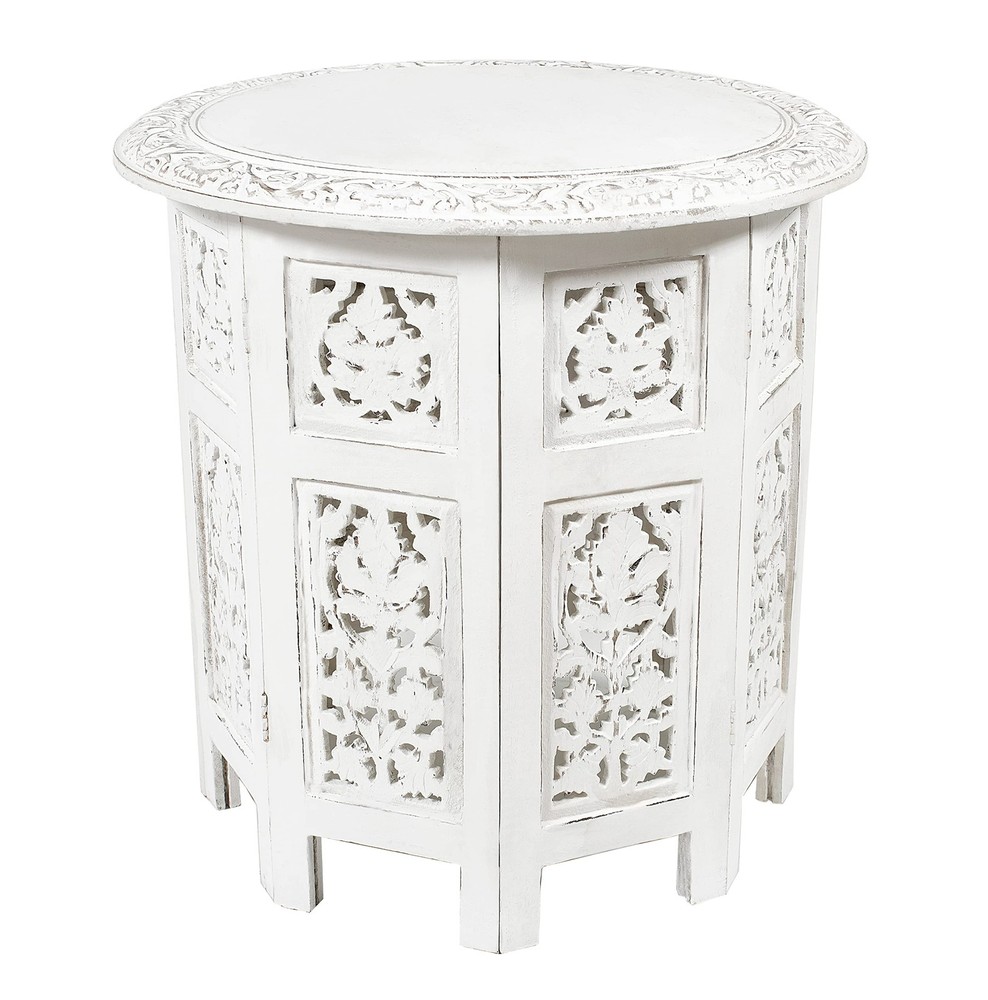 Cotton Craft Solid Wood Accent End – Vintage Boho Folding –