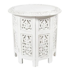 Cotton Craft Solid Wood Accent End – Vintage Boho Folding –