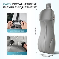 Coverado Upgraded Lumbar and Car Back Pain Relief for Car Seat Driving, Gray