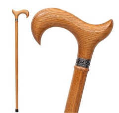 Dr. Watson – Handcrafted Wooden Walking Stick, Walking Cane, Derby Handle
