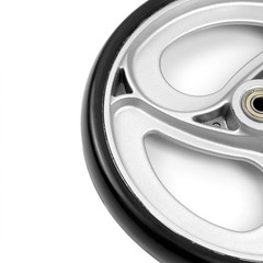 Wealrit 2 Pcs Wheels Replacement for Wheelchairs Solid 8 Inch 8 Inch, Silver
