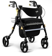 Medline Premium Empower Walker with Memory Foam Seat & Backrest – 300 lb Rollato