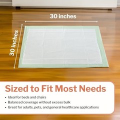 McKesson Super Underpads, Moderate Absorbency, 30 x 30 in, 100 ct