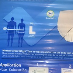 FitRight Underwear Incontinence Pants L White Extra Absorbency 600ml Disposable