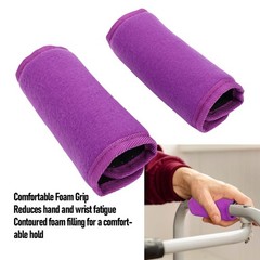 2 Pcs Walker Grips Padded Hand Covers Durable Material For Walkers Purple