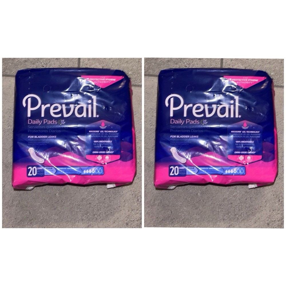 FREE SHIPPING! Women’s Prevail Daily Pads for Bladder Leaks – 40count NEW Lot 2