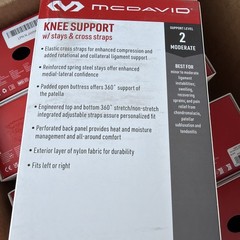 Mcdavid Level 2 Knee support w/ stays & cross straps size XX-large 17.5-19