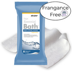 Stryker Sage Essential Bath Cleansing Washcloths – 6 Packages, 48 Cloths Total