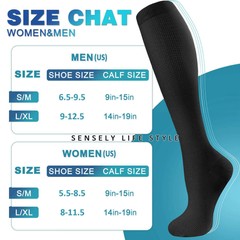 3 Ladies Girls Knee High Compression Socks Elastic Socks Protection 15-20 mmHg