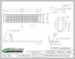 EZ Edge Transition Threshold Ramp – 1-1/2″ H x 17-3/4″ L x 81-1/4″ W