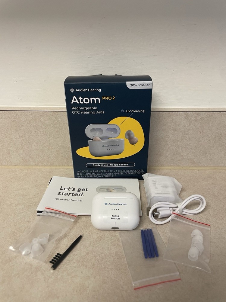 Audien ATOM PRO 2 Wireless Rechargeable OTC Hearing Aids