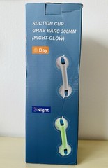 HOTODEAL SUCTION CUP GRAB BARS 300MM NIGHT-GLOW PORTABLE ABS SUPPORT BAR NEW
