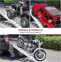2pcs Aluminum Trailer Ramps 6000lbs 72″ x 15″ Aluminum Ramps with Hook Ends