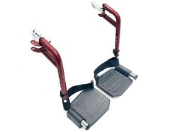 Wheelchair footrest Red Replacement,Economy Footrest for Medium,