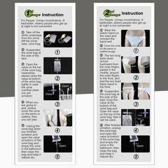 Owfeel 2000ml Man Protable Wearable Urine Bag Urinal System with