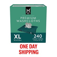 Member’s Mark Adult Washcloths 240ct Bulk Pack Soft Durable