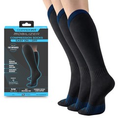 Copper Fit Mobilizer Easy On Off Socks 20mmHg Large X 3 Pack Circulation Relief