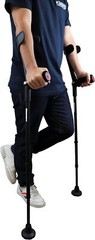 Forearm Crutches for Adults (X2 Units, Open Cuff), Adult Crutches Adjustable wit