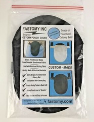 Large Fastomy Black Ostomy Pouch Bag Cover For Convatec & Hollister