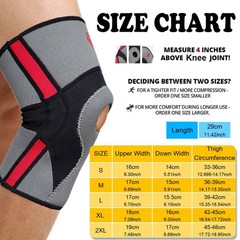 Knee Sleeve Compression Brace Support Meniscus Sport Joint Pain Arthritis Relief