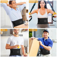 Adjustable Lower Back Brace Lumbar Support Waist Belt For Men Women Pain Relief