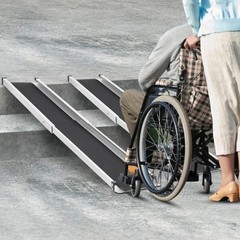 4/6/8 FT Aluminum Alloy Telescopic Wheelchair Scooter Mobility Ramp Portable