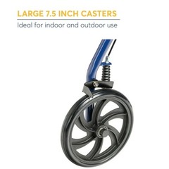 Drive Medical Four Wheel Rollator Rolling Walker with Fold Up Removable Back Sup